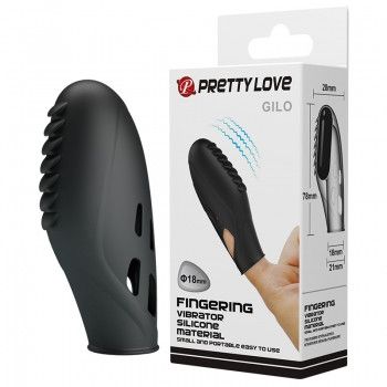 Насадка на палець - Pretty Love Gilo Finger Vibrator Black Sex Aura