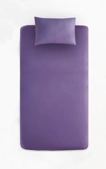 Простирадло Charlotte 180х200 см на гумці з наволочками Фіолетовий