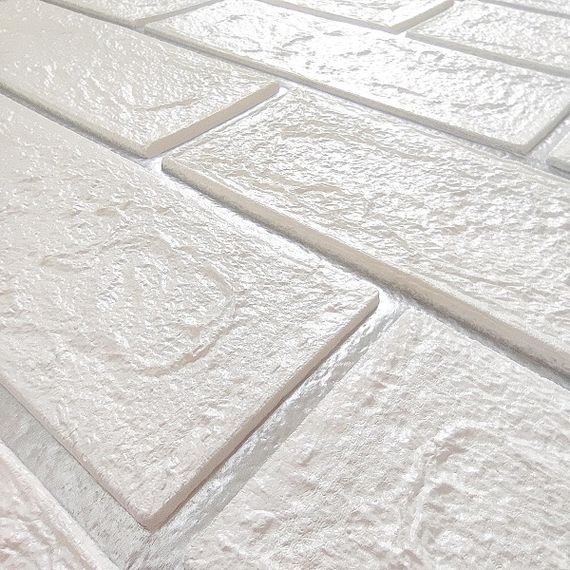 Панель стеновая 70*70cm*5mm белый кирпич с серебром (D) SW-00001502 | Зображення 1