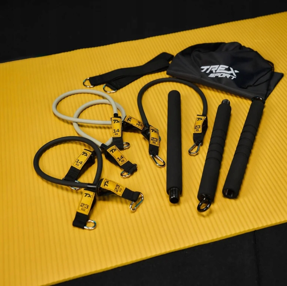 Палиця гімнастична з еспандерами Trex Sport TX-023TS 14-74кг | Зображення 4