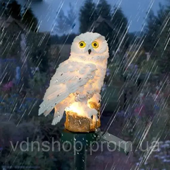 Фонарь садовый Сова с солнечной панелью WHITE | Зображення 6
