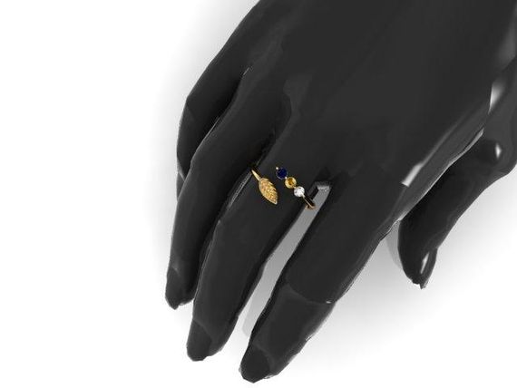 Женское кольцо из красного золота с фианитами 16 | Зображення 1