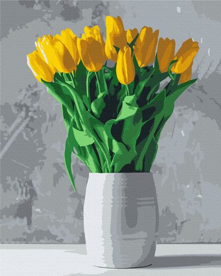 Букеты из желтых тюльпанов