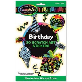 Набор для творчества Melissa&amp;Doug Набор наклеек-царапок День рождения (MD5828)