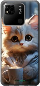 Чохол на Xiaomi Redmi 10A Білий кіт "5646t-2578-2448"
