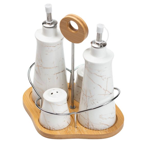 Набор для специй 4 предмета на бамбуковой подставке HP1219 | Зображення 5