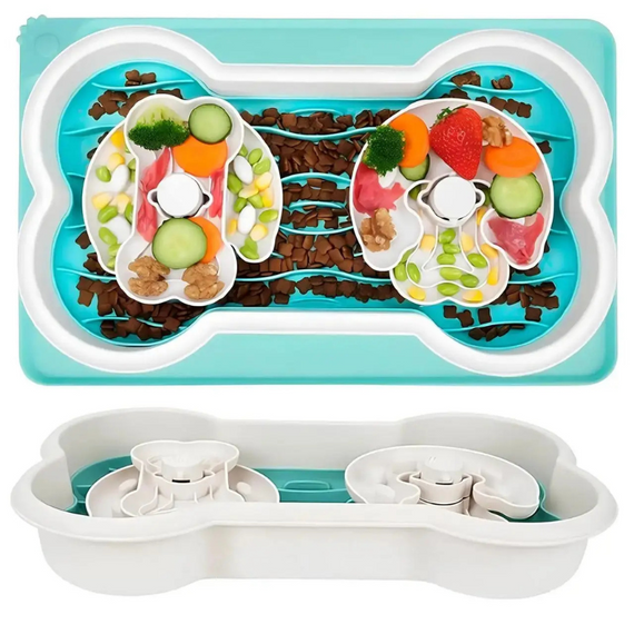 Миска-лабіринт для годування собак у формі кісточки та із силіконовим килимком Henry&Cary | Зображення 7