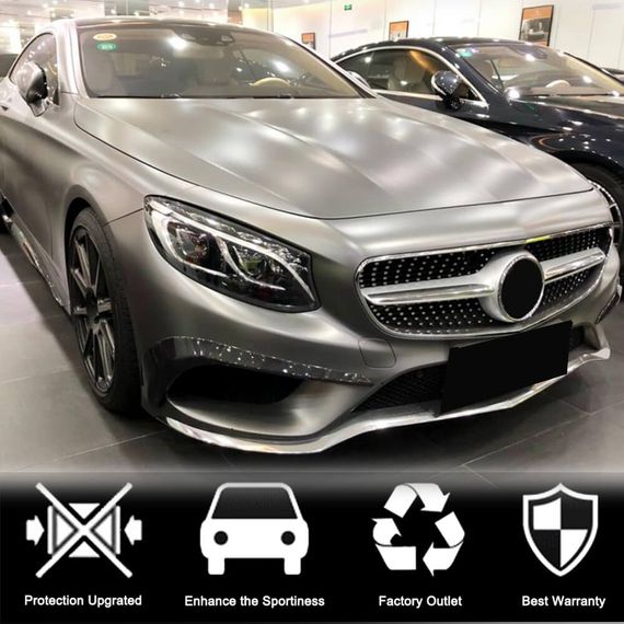 Накладки на передній бампер (для AMG-Line 2015-2018, Карбон) для Mercedes S-class C217 Coupe рр | Зображення 3