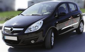Молдинг дверний (4 шт., нерж.) для Opel Corsa D 2007-2014 рр.