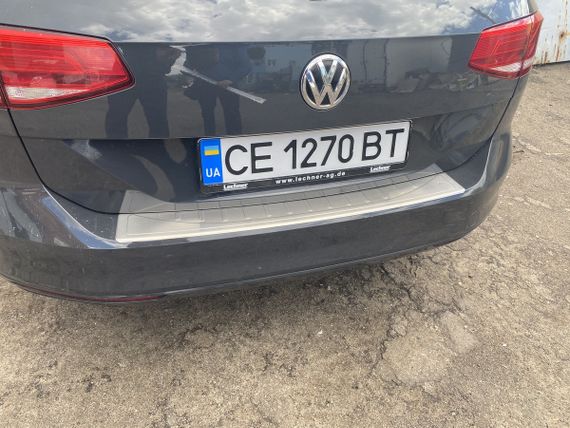 Накладка на задний бампер OmsaLine (нерж) SW (универсал) для Volkswagen Passat B8 2015↗ гг.