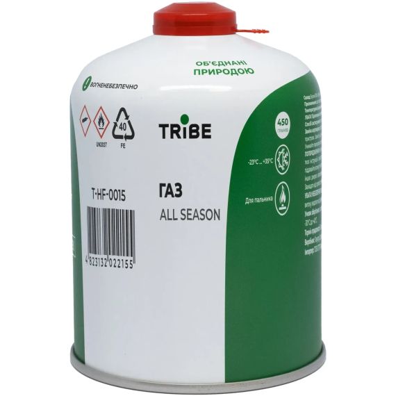 Газовий картридж Tribe 450 г різьбовий для туристичних пальників, плит та обігрівачів T-HF-0015 | Зображення 3