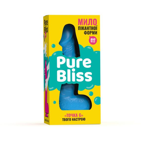 Мило член на присосці Pure Bliss BIG блакитне, 18 см Sex Aura | Зображення 6