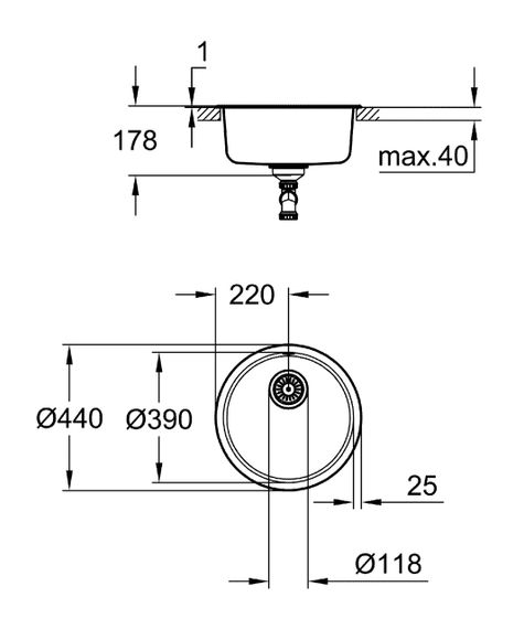 Мийка для кухні із нержавіючої сталі Grohe K200 (31720SD0) | Зображення 2