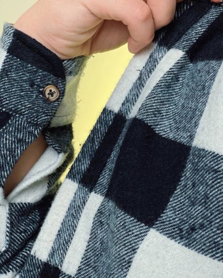 Байкова підліткова  сорочка в клітинку з кишенями Носи своє 158 Чорний (p-13802-154362) | Зображення 8