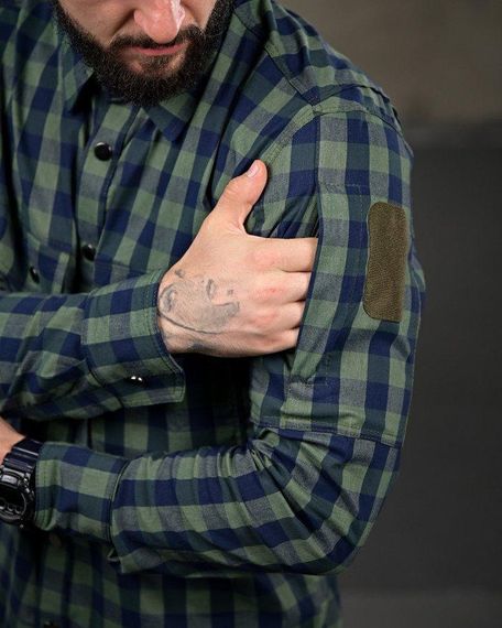 Літня тактична сорочка клітинка  клітинка олива ПП4759 | Зображення 6