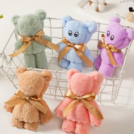 Подарунковий набір рушників для обличчя у вигляді ведмедика в подарунковій упаковці, 25-820 26*11 cm | Зображення 3