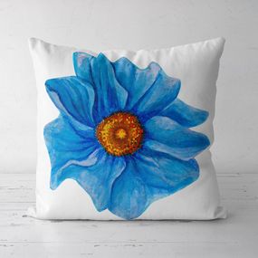 Подушка декоративная Soft Яркий голубой цветок 45x45 см (45PST_23M068)