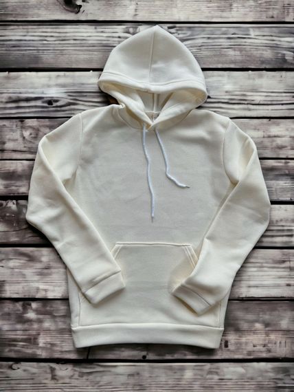 Женский теплый худи толстовка на флисе DA2444 размер S цвет белый