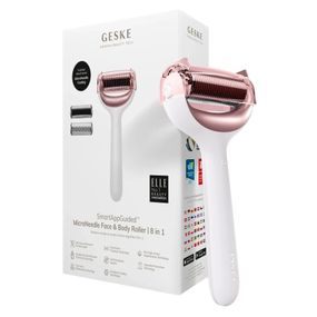 Електронний ролер для обличчя та тіла з мікроголками GESKE MicroNeedle Face&Body Roller 8в1 gray, Бронзовий