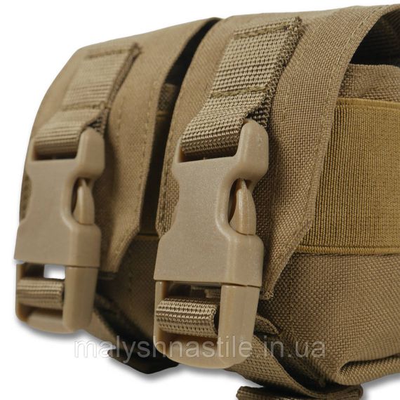 Тактичний підсумок під 2 гранати Kiborg GU Double Mag Pouch Coyote | Зображення 2