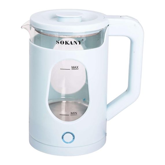 Электрочайник бытовой 2.3 л Sokany дисковый с автоотключением SK-SH-1071BL | Зображення 1