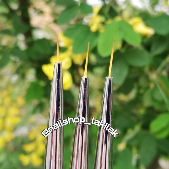 Набір пензликів для розпису, вензелів і френча (3шт) | Зображення 2