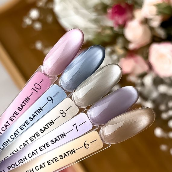 Гель-лак сатинова кішка Crooz №06 Satin Cat (теплий золотистий) 8мл | Зображення 7