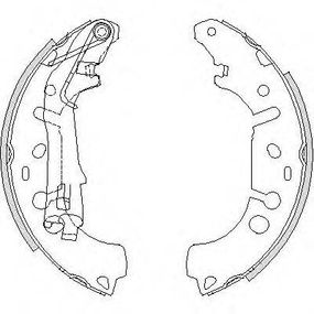 Колодка гальм. барабан. OPEL CORSA D 1.0-1.4 06-, FIAT GRANDE PUNTO 1.3-1.4 05 - задн. (вир-во Remsa REMSA 419200 на OPEL CORSA D