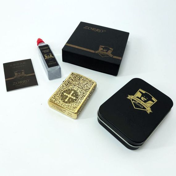 Оригинальная бензиновая зажигалка Zorro HL-303, Зажигалка подарочная сувенирная, ZT-795 Сувенирные зажигалки | Зображення 3