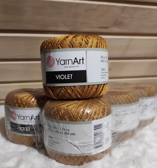 Пряжа YarnArt Violet номер цвета 6340 хлопок пряжа ярнарт виолет | Зображення 2