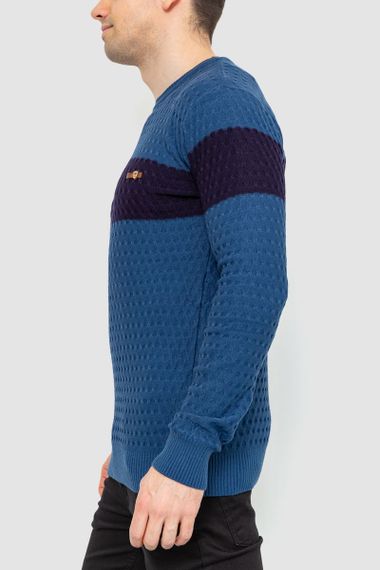 Светр чоловічий, колір джинс, 214R501 | Зображення 2