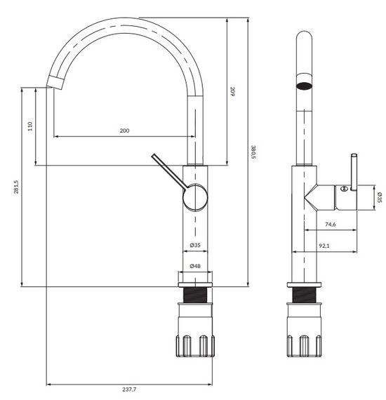 Змішувач для кухні Omnires Tula brushed copper (TL6050CPB) | Зображення 1