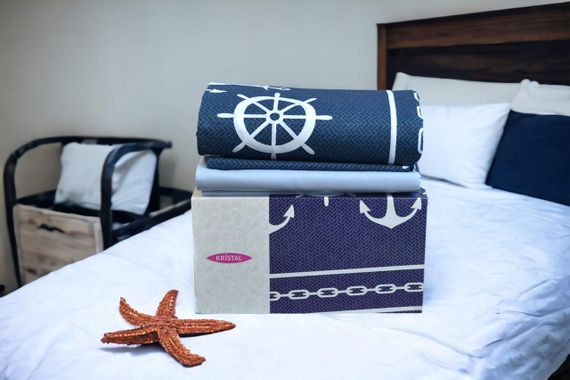 Комплект постільної білизни  Kristal Young 160×220 см Marine Lacivert | Зображення 1