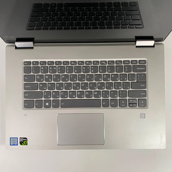 Ноутбук-трансформер Б-клас Lenovo Yoga 720-15 IKB / 15.6" (3840x2160) IPS Touch / Intel Core i7-7700HQ (4 (8) ядра по 2.8 - 3.8 GHz) / 12 GB DDR4 / 256 GB SSD / nVidia GeForce GTX 1050, 2 GB GDDR5, 128-bit / TouchID б/в + Подарунок Бездротова миша / USB | Зображення 3