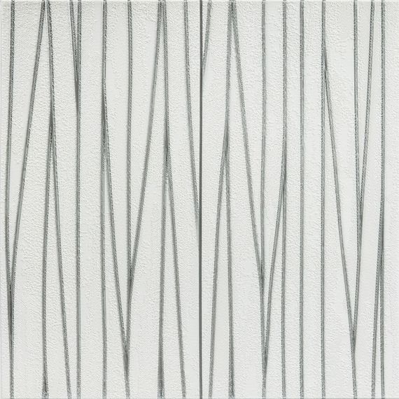 Самоклеюча 3D панель 700х700х5мм Срібні стрічки (441) SW-00001185