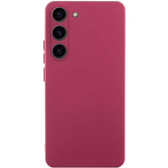 Чохол TPU GETMAN Liquid Silk Full Camera для Samsung Galaxy S23+ Бордовий / Marsala