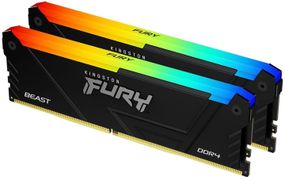 Пам&#039;ять ПК Kingston DDR4 16GB KIT (8GBx2) 3200 FURY Beast RGB KF432C16BB2AK2/16