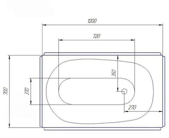 Акрилова ванна Redokss San RAVENNA 1200x700 | Зображення 4