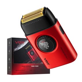 Электробритва VGR V-378 RED шейвер, двойное лезвие, регулировка мощности 7000-9000 RPM. Цвет: красный
