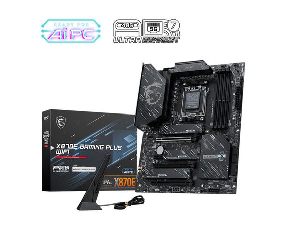 Материнcкая плата MSI X870E GAMING PLUS WIFI sAM5 X870E 4xDDR5 M.2 HDMI WiFi BT ATX 911-7E70-001 | Зображення 4