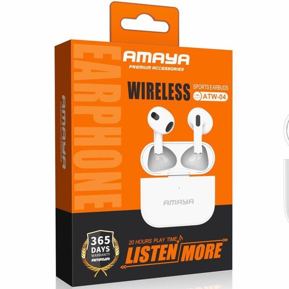 Бездротові TWS навушники Amaya ATW-04 White | Зображення 1