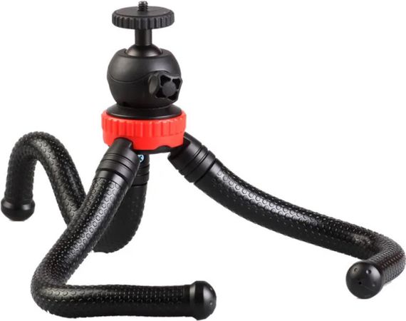 Гибкий штатив восьминог Primo Octopus Big с креплением KR02 для смартфона - Black/Red | Зображення 3