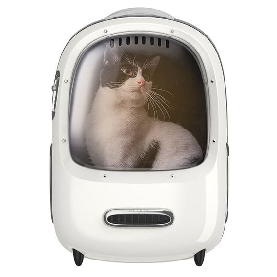 Рюкзак-переноска для котів та собак малих порід Petkit Breezy2 Smart Cat Carrier, 45 см х 33 см х 30 см, білий | Зображення 1