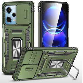 Ударостійкий чохол Camshield Army Ring для Xiaomi Redmi 12 / Poco M6 Pro 5G Оливковий / Army Green
