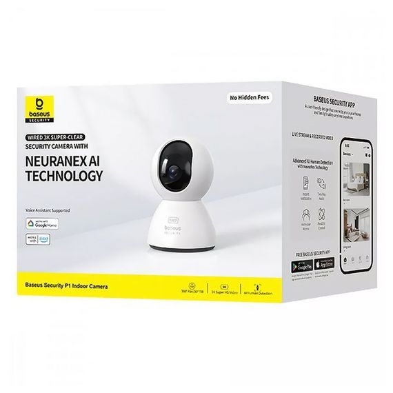 Камера відеоспостереження Baseus Security P1 Indoor 3K (S0TV01) White | Зображення 1