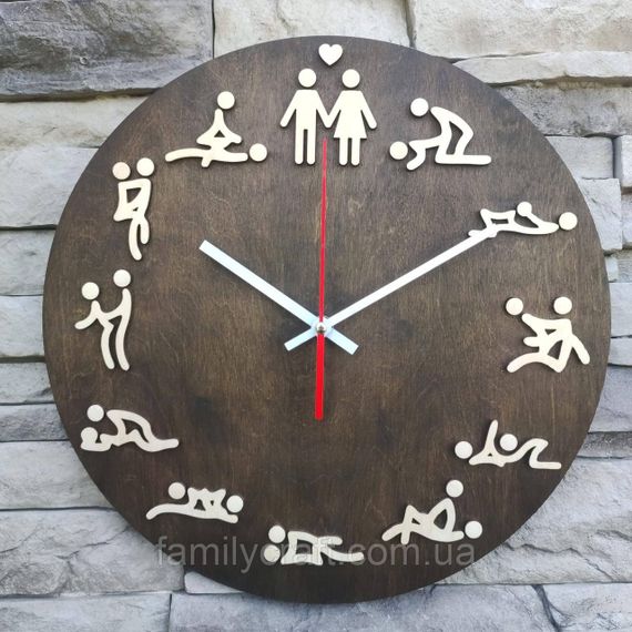 Настенные деревянные часы с бесшумным механизмом