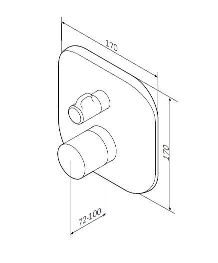 Змішувач для душу AM.PM Sensation із термостатом F3075600 | Зображення 1