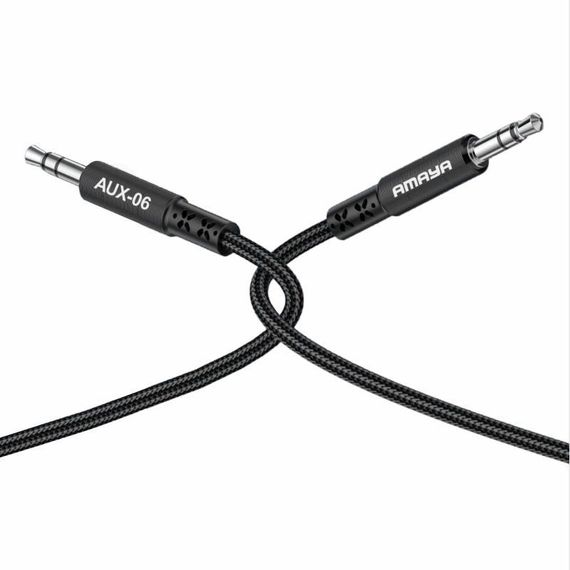Аудіо кабель Aux Amaya AUX-06 (2m) Black