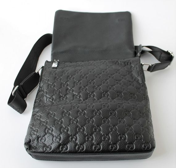 Мужская кожаная сумка Gucci black | Зображення 5