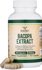 Екстракт бакопи дрібнолиста Double Wood Bacopa Monnieri Extract 450 mg 90 capsules